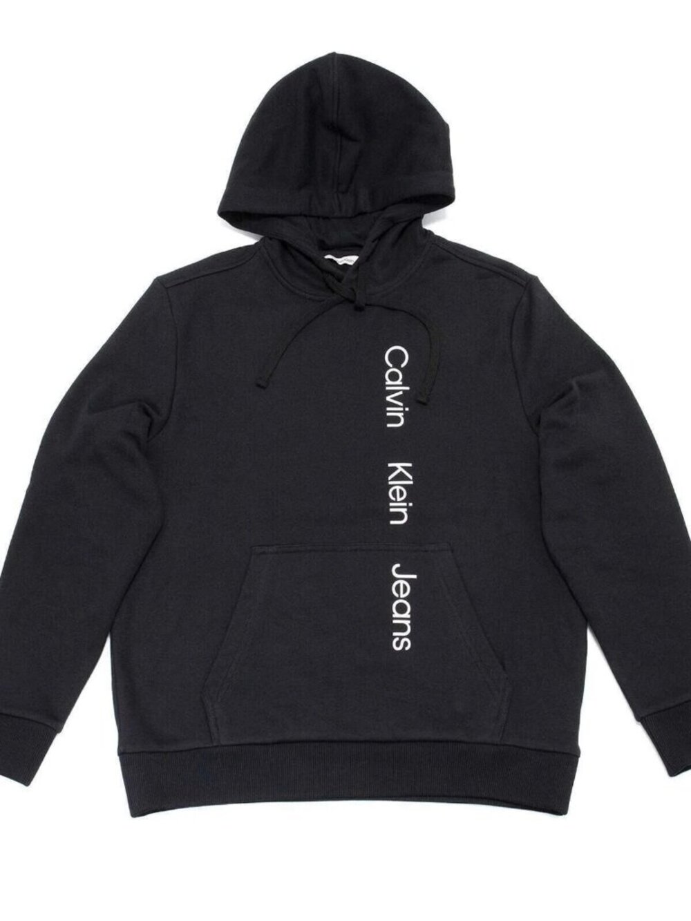Calvin Klein Men's Long Sleeve Earth Pullover Hoodie Beauty Front Pocket Black L